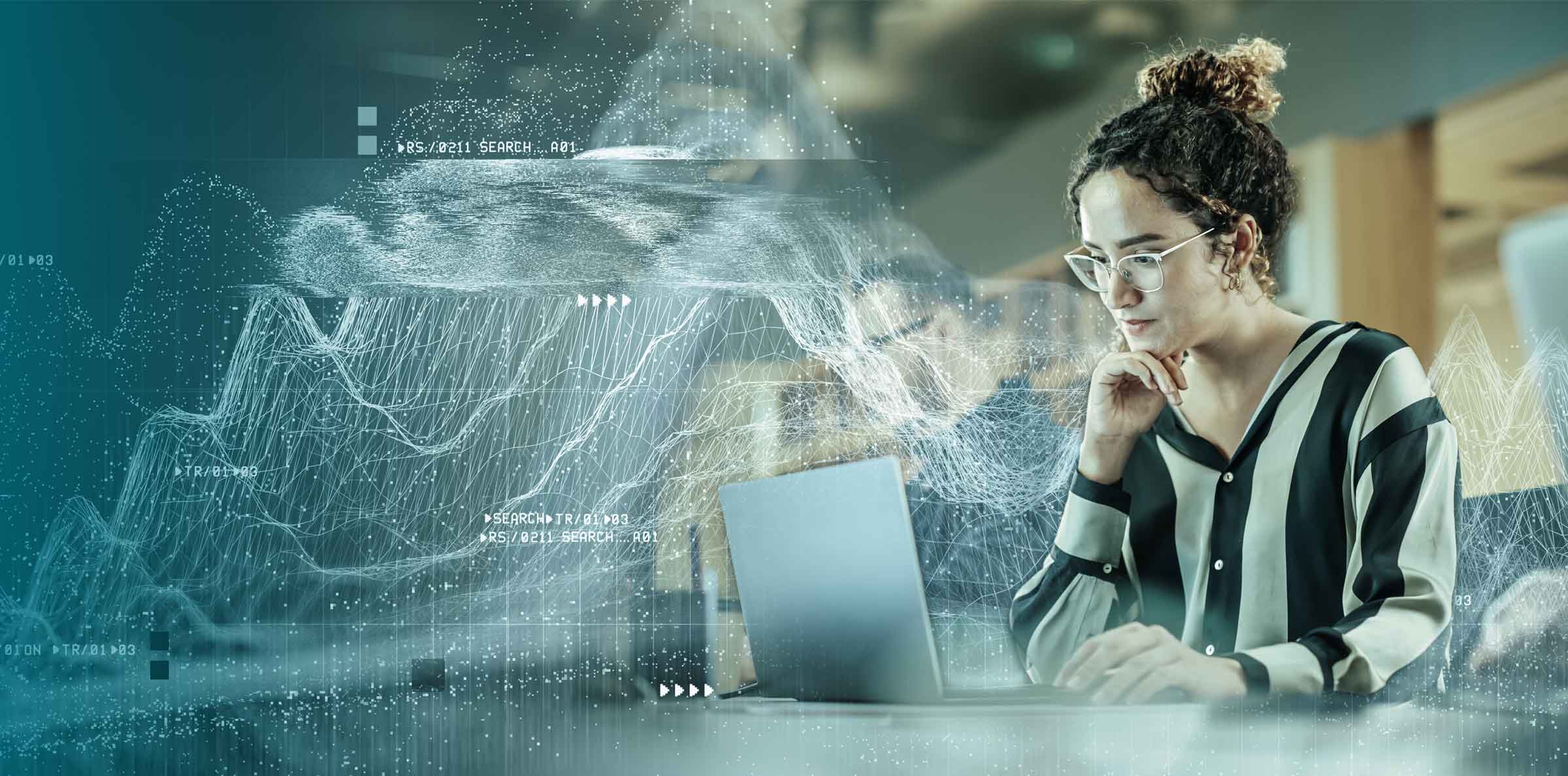 funcionário de escritório com formação em dados