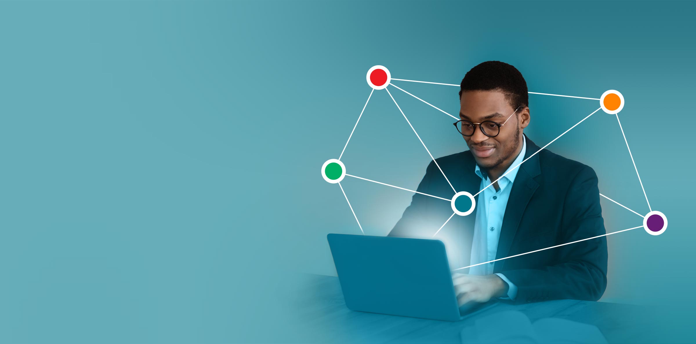 Man leveraging Risk Orchestration on his laptop