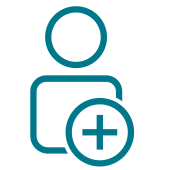 Ícone de criação e integração de nova conta