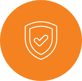 Escudo com ícone de marca de seleção