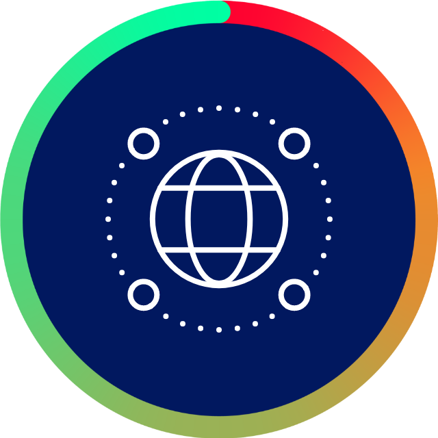 Ícone do mundo conectado