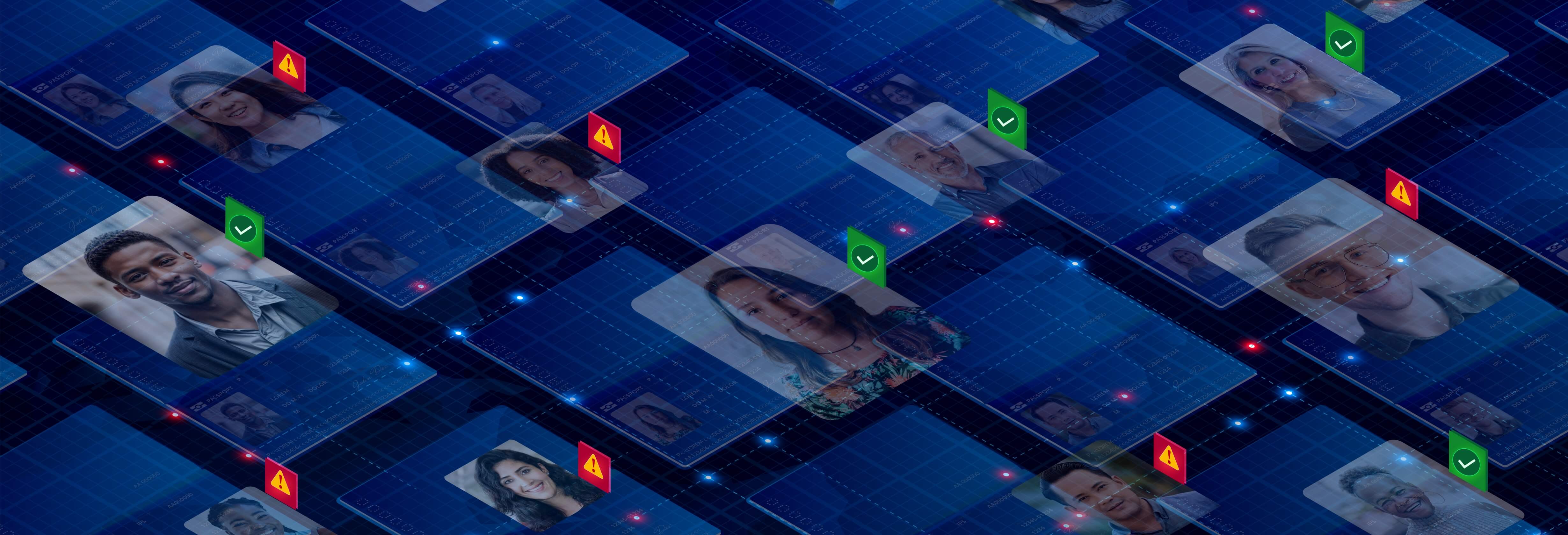 rostos humanos em telas de celulares