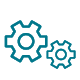 Ícone de duas engrenagens